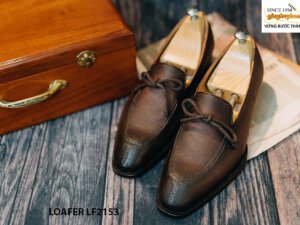 Giày lười nam da Saffiano Penny Loafer LF2153 001