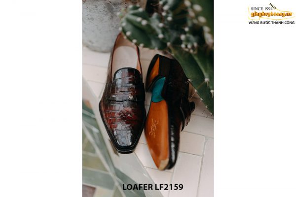 Giày lười nam da cá sấu thời trang Loafer LF2161 003