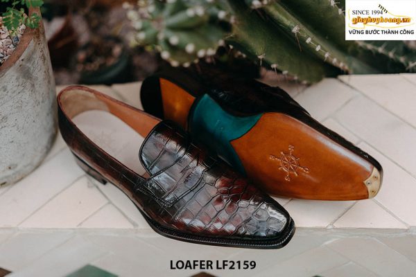 Giày lười nam da cá sấu thời trang Loafer LF2161 002