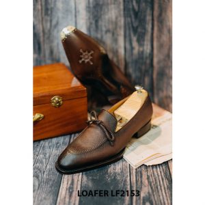 Giày lười nam da Saffiano Penny Loafer LF2153 006