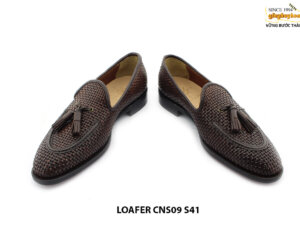 [Outlet size 41] Giày lười nam da đan cao cấp Loafer CNS09 004