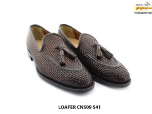 [Outlet size 41] Giày lười nam da đan cao cấp Loafer CNS09 003