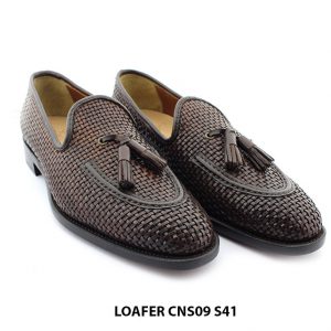 [Outlet size 41] Giày lười nam da đan cao cấp Loafer CNS09 003