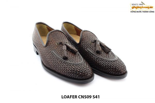 [Outlet size 41] Giày lười nam da đan cao cấp Loafer CNS09 003