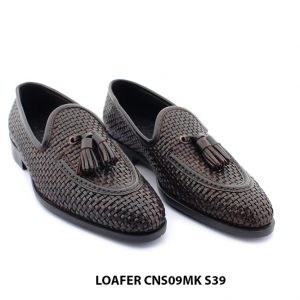 [Outlet size 39] Giày lười nam da đan thủ công Loafer CNS09 003