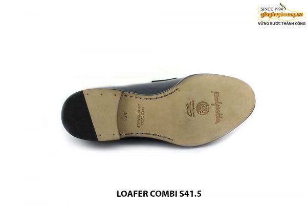 [Outlet size 41.5] Giày lười nam xanh trắng Loafer COMBI 006