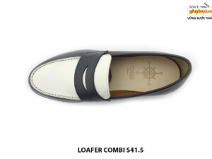 [Outlet size 41.5] Giày lười nam xanh trắng Loafer COMBI 002