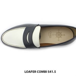 [Outlet size 41.5] Giày lười nam xanh trắng Loafer COMBI 002
