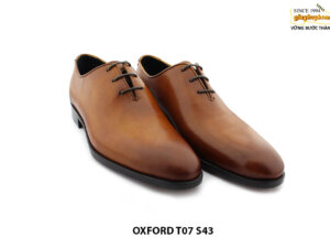 [Outlet size 43] Giày da nam màu vàng bò Oxford T07 003