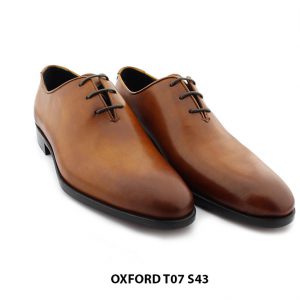 [Outlet size 43] Giày da nam màu vàng bò Oxford T07 003
