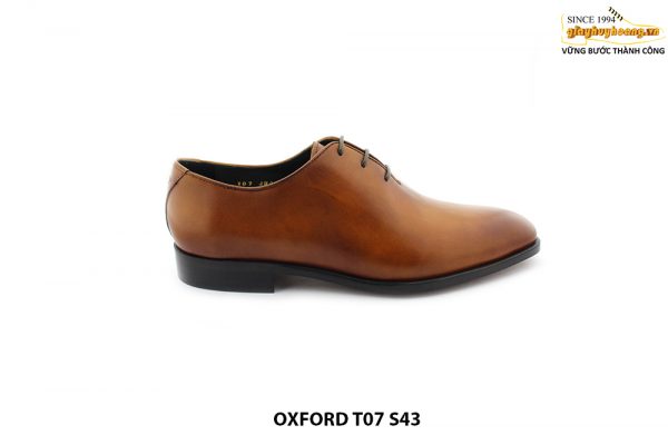 [Outlet size 43] Giày da nam màu vàng bò Oxford T07 001