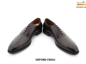 [Outlet size 42] Giày da nam công sở nâu Oxford CNS03 004