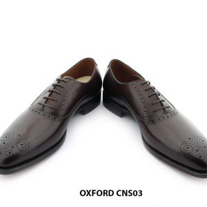[Outlet size 42] Giày da nam công sở nâu Oxford CNS03 004