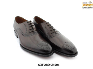 [Outlet size 42] Giày da nam công sở nâu Oxford CNS03 003