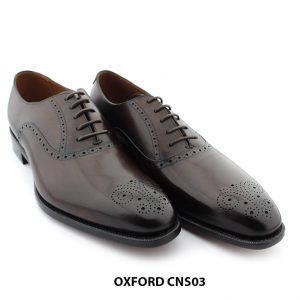 [Outlet size 42] Giày da nam công sở nâu Oxford CNS03 003