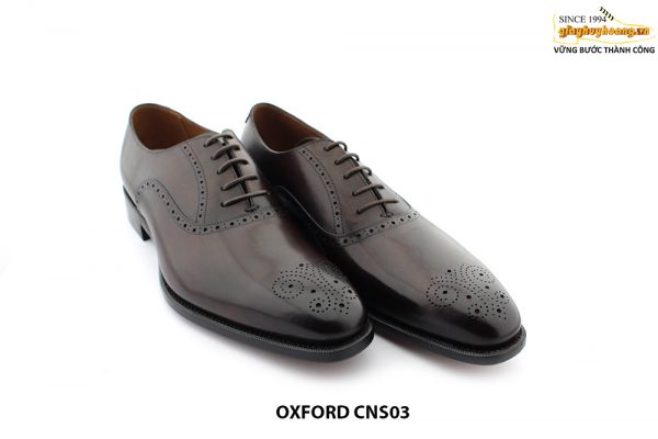 [Outlet size 42] Giày da nam công sở nâu Oxford CNS03 003
