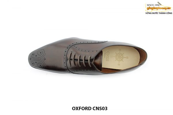 [Outlet size 42] Giày da nam công sở nâu Oxford CNS03 002