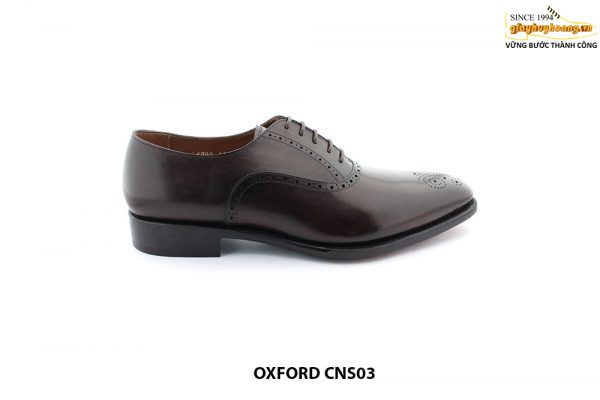 [Outlet size 42] Giày da nam công sở nâu Oxford CNS03 001