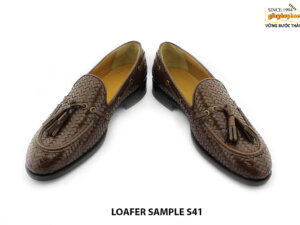 [Outlet size 41] Giày lười nam da đan phong cách Loafer SAMPLE 004