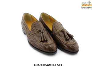 [Outlet size 41] Giày lười nam da đan phong cách Loafer SAMPLE 003