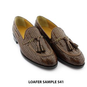 [Outlet size 41] Giày lười nam da đan phong cách Loafer SAMPLE 003