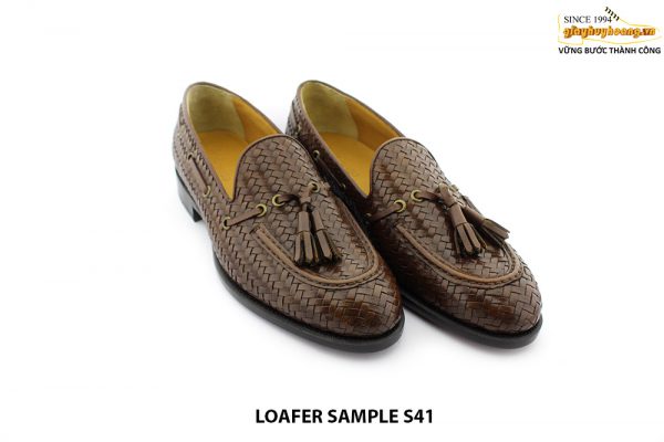 [Outlet size 41] Giày lười nam da đan phong cách Loafer SAMPLE 003
