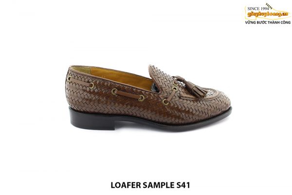 [Outlet size 41] Giày lười nam da đan phong cách Loafer SAMPLE 001