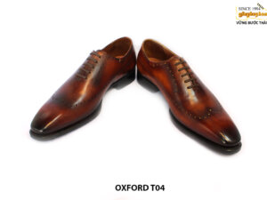 [Outlet size 40] Giày da nam Oxford Wholecut Brogues T04 007
