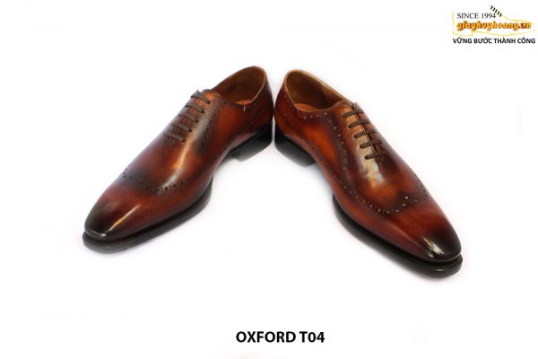 [Outlet size 40] Giày da nam Oxford Wholecut Brogues T04 007