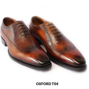 [Outlet size 40] Giày da nam Oxford Wholecut Brogues T04 005