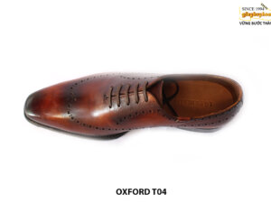 [Outlet size 40] Giày da nam Oxford Wholecut Brogues T04 004