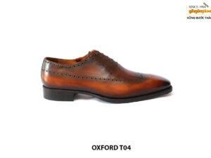 [Outlet size 40] Giày da nam Oxford Wholecut Brogues T04 001