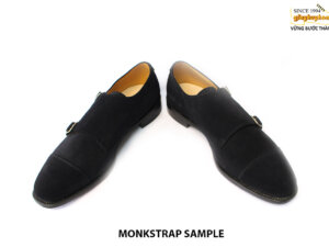 [Outlet size 41] Giày da nam da lộn Double monkstrap Sample 004