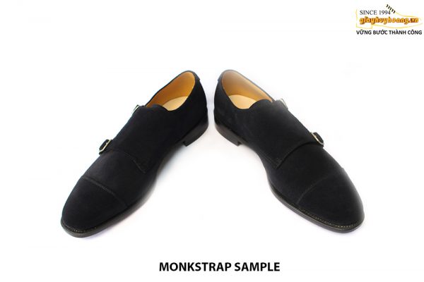 [Outlet size 41] Giày da nam da lộn Double monkstrap Sample 004