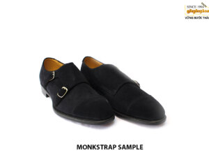 [Outlet size 41] Giày da nam da lộn Double monkstrap Sample 003