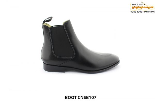 [Outlet size 42] Giày da nam cổ cao Boot thun CNSB107 001