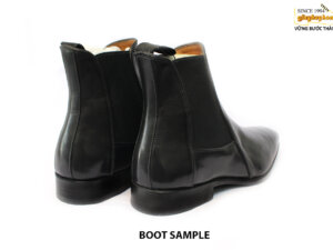 [Outlet size 43] Giày da nam cổ cao Chelsea Boot đen 004