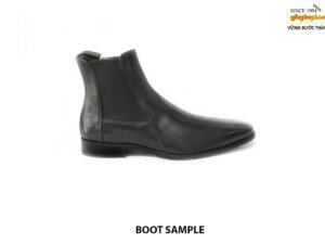 [Outlet size 43] Giày da nam cổ cao Chelsea Boot đen 001