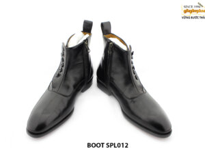 [Outlet size 44] Giày da nam cao cấp Zip Boot SPL012 0003