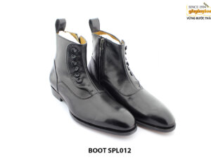 [Outlet size 44] Giày da nam cao cấp Zip Boot SPL012 0002