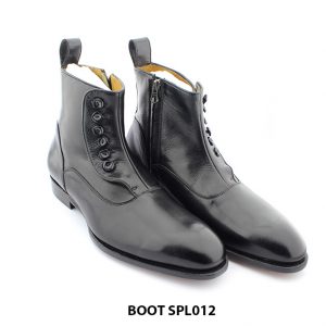 [Outlet size 44] Giày da nam cao cấp Zip Boot SPL012 0002