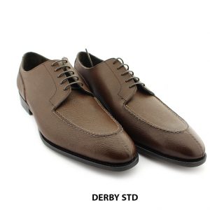 [Outlet Size 46] Giày da nam size to Saffiano Derby STD 003