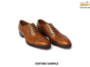 [Outlet size 41] Giày tây nam đế da bò Brogues Oxford Sample 003