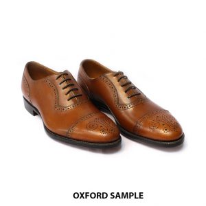 [Outlet size 41] Giày tây nam đế da bò Brogues Oxford Sample 003