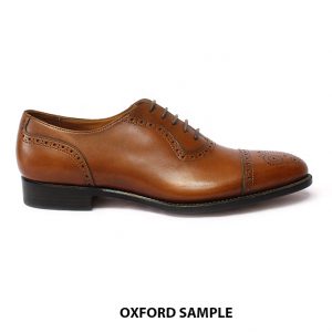 [Outlet size 41] Giày tây nam đế da bò Brogues Oxford Sample 001
