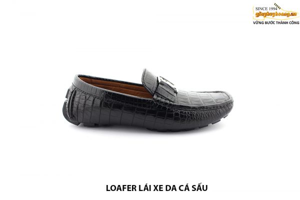 [Outlet] Giày lười nam lái xe da cá sấu cao cấp loafer 001