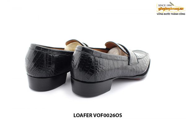 [Outlet size 41] Giày lười nam da cá sấu Loafer VOF0026OS 005