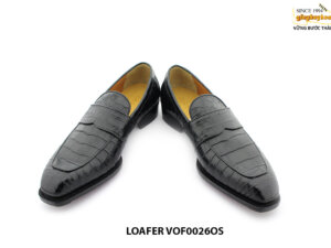 [Outlet size 41] Giày lười nam da cá sấu Loafer VOF0026OS 004