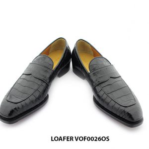 [Outlet size 41] Giày lười nam da cá sấu Loafer VOF0026OS 004