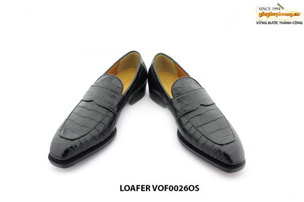 [Outlet size 41] Giày lười nam da cá sấu Loafer VOF0026OS 004